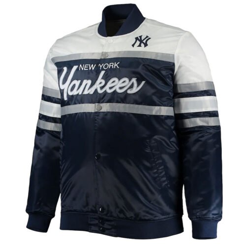 Coaches New York Yankees Navy/White Satin Jacket