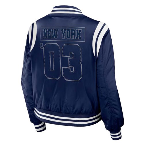 New York Yankees Navy Bomber Full-Zip Jacket - Image 2