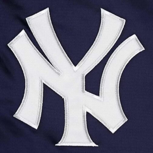 New York Yankees Pick & Roll Navy Blue Satin Jacket - Image 4