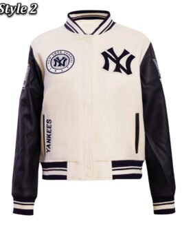 Retro Classic Rib New York Yankees Varsity Jacket