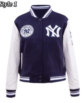 Retro Classic Rib New York Yankees Varsity Jacket