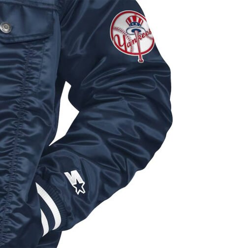 New York Yankees Navy Silver Tab Trucker Jacket - Image 3
