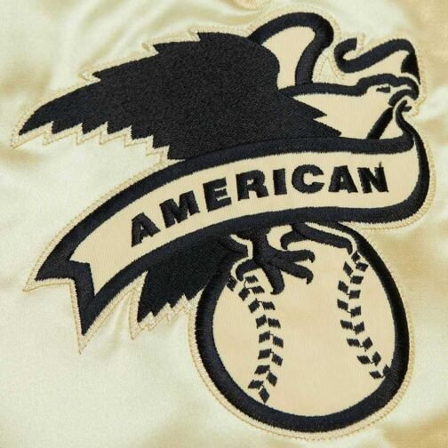 NY Yankees Team OG 2.0 Gold Satin Jacket - Image 3