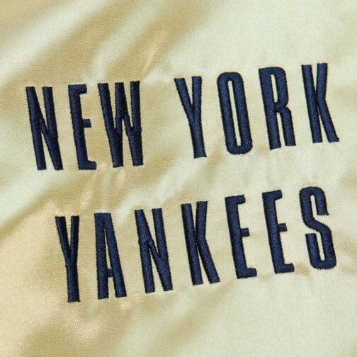 NY Yankees Team OG 2.0 Gold Satin Jacket - Image 4