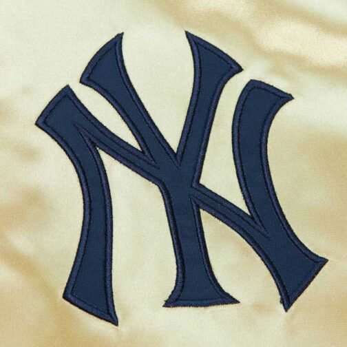 NY Yankees Team OG 2.0 Gold Satin Jacket - Image 5