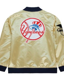 NY Yankees Team OG 2.0 Gold Satin Jacket