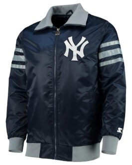 The Captain II New York Yankees Navy Blue Satin Jacket