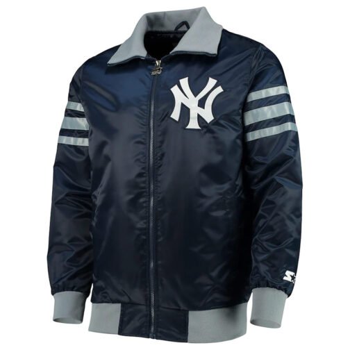 The Captain II New York Yankees Navy Blue Satin Jacket