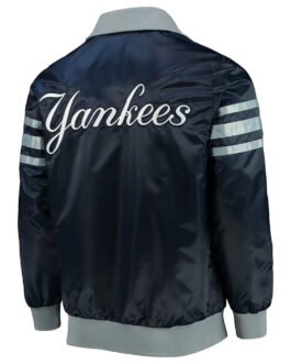 The Captain II New York Yankees Navy Blue Satin Jacket