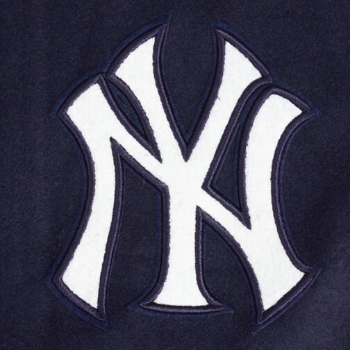 NY Yankees Turn It Up Classic Rib Varsity Jacket - Image 7