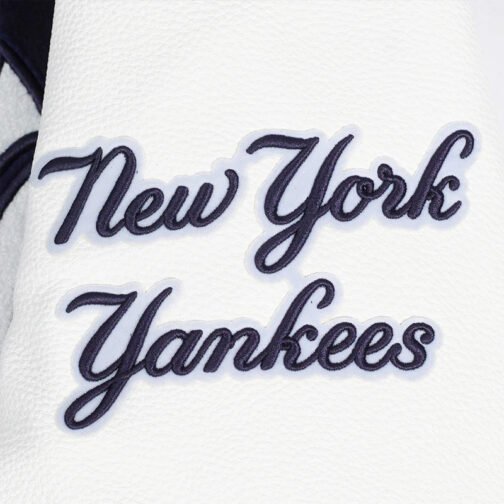 NY Yankees Turn It Up Classic Rib Varsity Jacket - Image 8