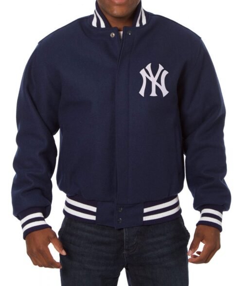 Yankees New York Varsity Blue Wool Jacket