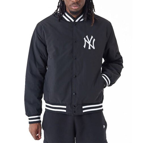 NY Yankees Wordmark Black Bomber Jacket