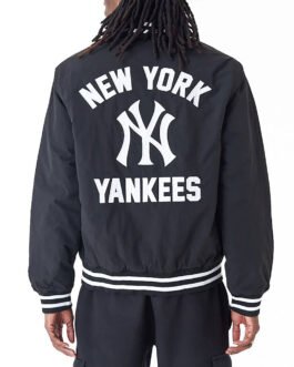 NY Yankees Wordmark Black Bomber Jacket