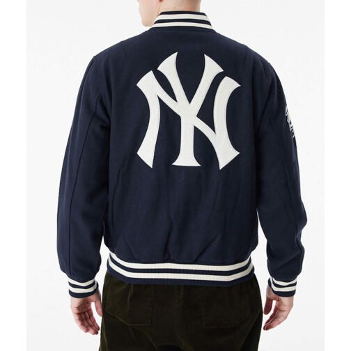 2009 NY Yankees World Series Navy Varsity Wool Jacket - Image 2