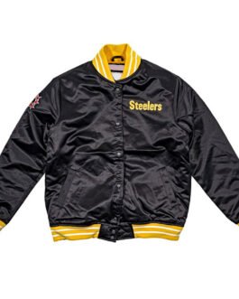 NFL Black Pittsburgh Steelers Heavyweight Satin Jacket