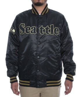 Black Label Seattle Seahawks Satin Jacket