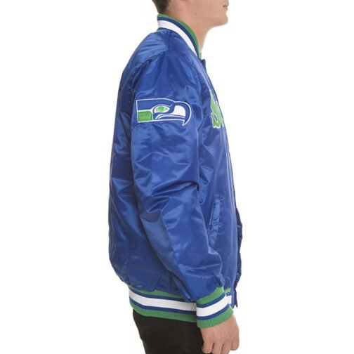 Black Label Seattle Seahawks Satin Jacket - Image 7