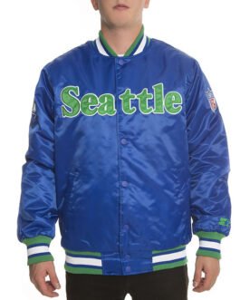 Black Label Seattle Seahawks Satin Jacket