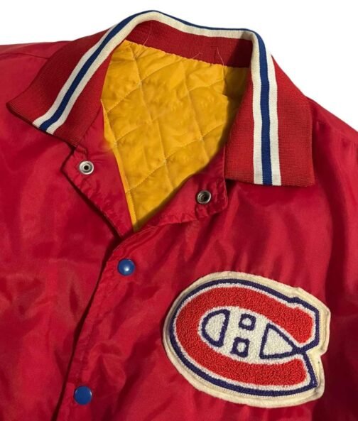 NHL 90’s Montreal Canadiens Hockey Red Jacket - Image 3