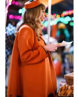 The Curse of Bridge Hollow Nia Vardalos Wool Orange Coat