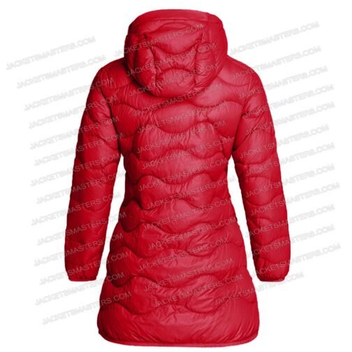 The Christmas Promise Torrey Devitto Puffer Red Coat - Image 3