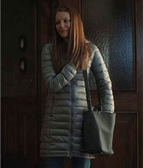 Darby Stanchfield Locke & Key Puffer Grey Coat