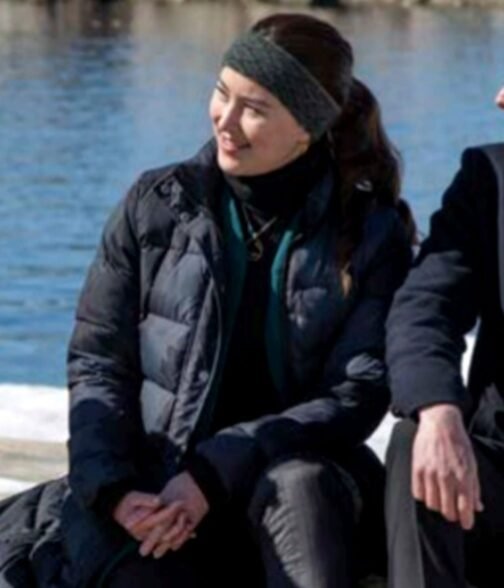 Nivi Pedersen Borgen Puffer Black Coat - Image 4