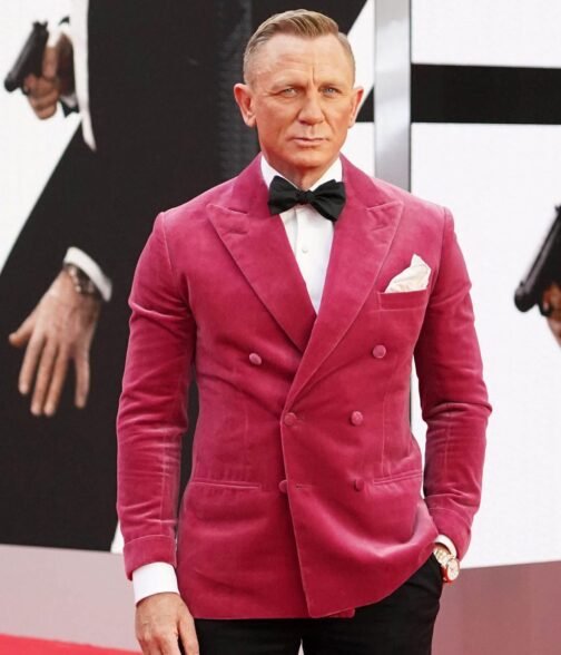 No Time To Die Daniel Craig Velvet Blazer - Image 3