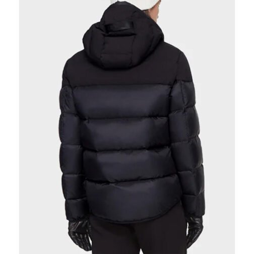 The Recruit Noah Centineo Black Down Hooded Jacket - Image 3