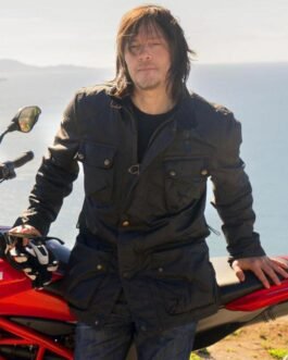 Motorcycle Norman Reedus Black Cotton Jacket