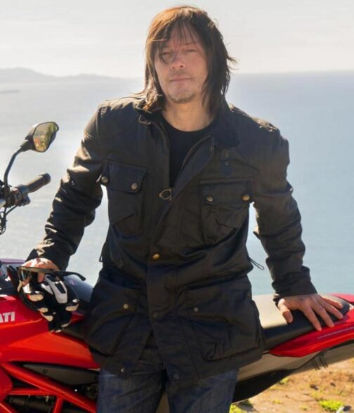 Motorcycle Norman Reedus Black Cotton Jacket - Image 2