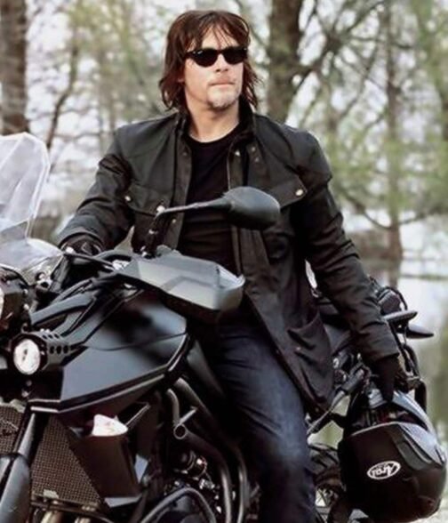 Motorcycle Norman Reedus Black Cotton Jacket - Image 7