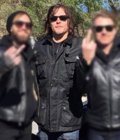 Motorcycle Norman Reedus Black Cotton Jacket - Image 8