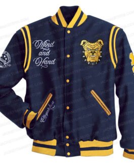 Blue North Carolina A&T State University Varsity Wool Jacket