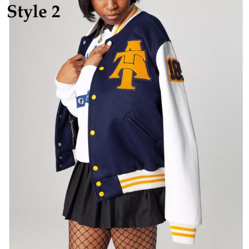 North Carolina A&T State University Aggie Pride Blue Varsity Jacket - Image 11