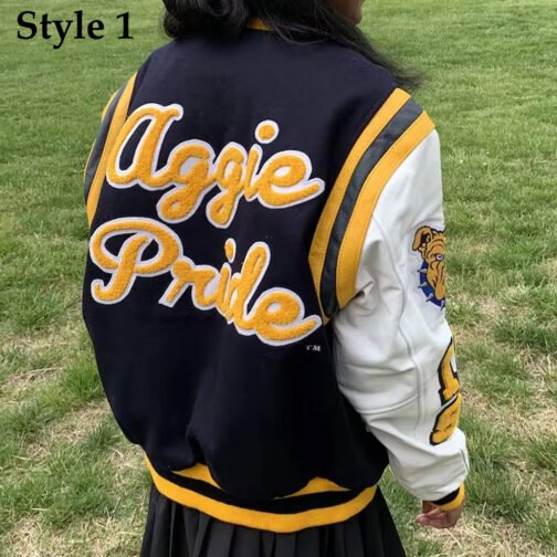 North Carolina A&T State University Aggie Pride Blue Varsity Jacket - Image 10