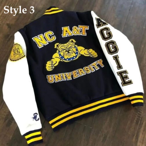 North Carolina A&T State University Aggie Pride Blue Varsity Jacket - Image 6