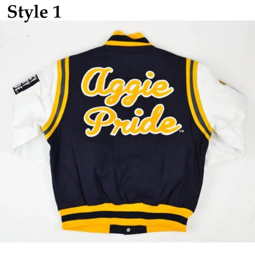 North Carolina A&T State University Aggie Pride Blue Varsity Jacket - Image 4