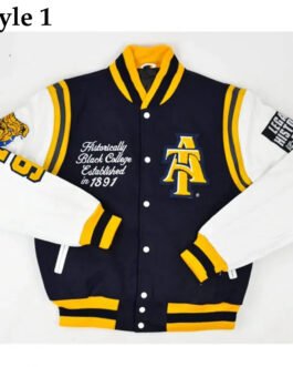 North Carolina A&T State University Aggie Pride Blue Varsity Jacket