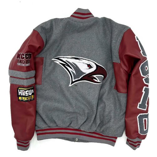 North Carolina Central Eagles Ole Skool Letterman Jacket - Image 2