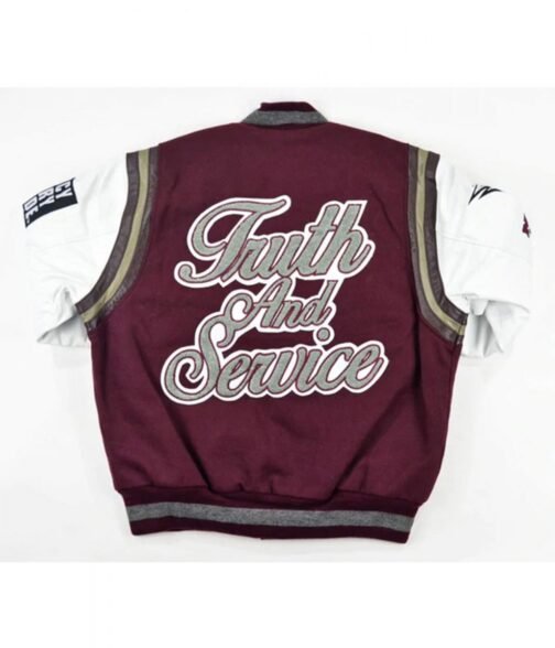 North Carolina Central University Motto 2.0 Letterman Purple Jacket - Image 2