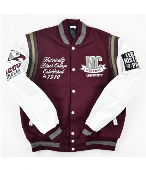North Carolina Central University Motto 2.0 Letterman Purple Jacket