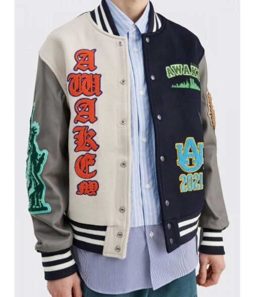 NY Awake Chenille Letterman Jacket - Image 9