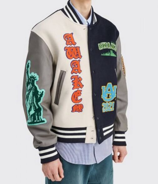 NY Awake Chenille Letterman Jacket - Image 10