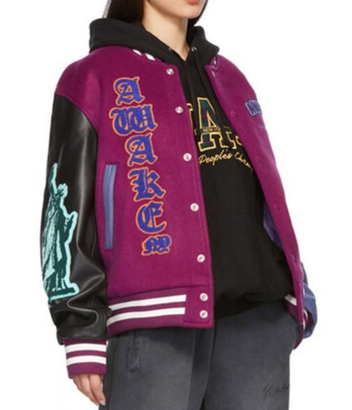 NY Awake Chenille Letterman Jacket - Image 8