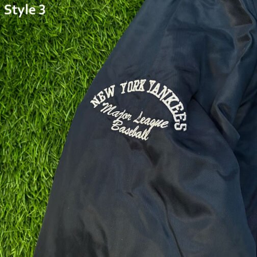New York Yankees Baseball Blue Satin Jacket - Image 10