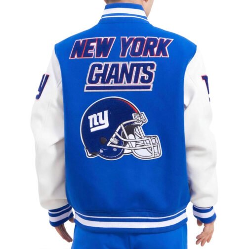 NY Giants Mash Up Varsity Jacket - Image 2