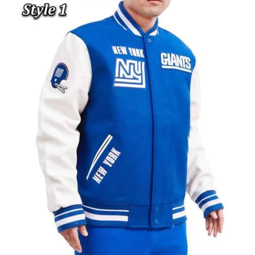 NY Giants Retro Classic Varsity Jacket - Image 15