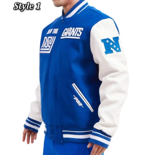 NY Giants Retro Classic Varsity Jacket - Image 16